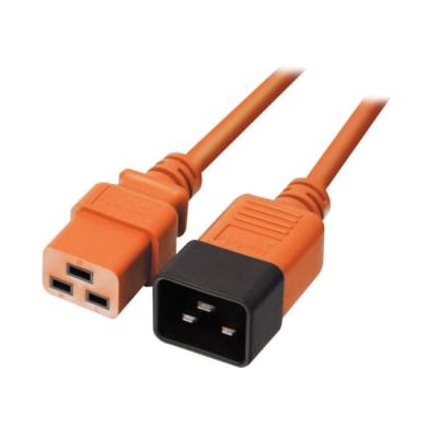 2m IEC C19 to C20 Extension Cable Orange